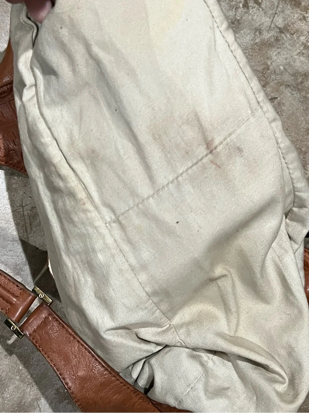 Tory Burch Embossed Brown Leather Hobo Satchel